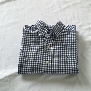 VINEYARD VINES MEN'S BLACK COTTON SLIM FIT SHIRT